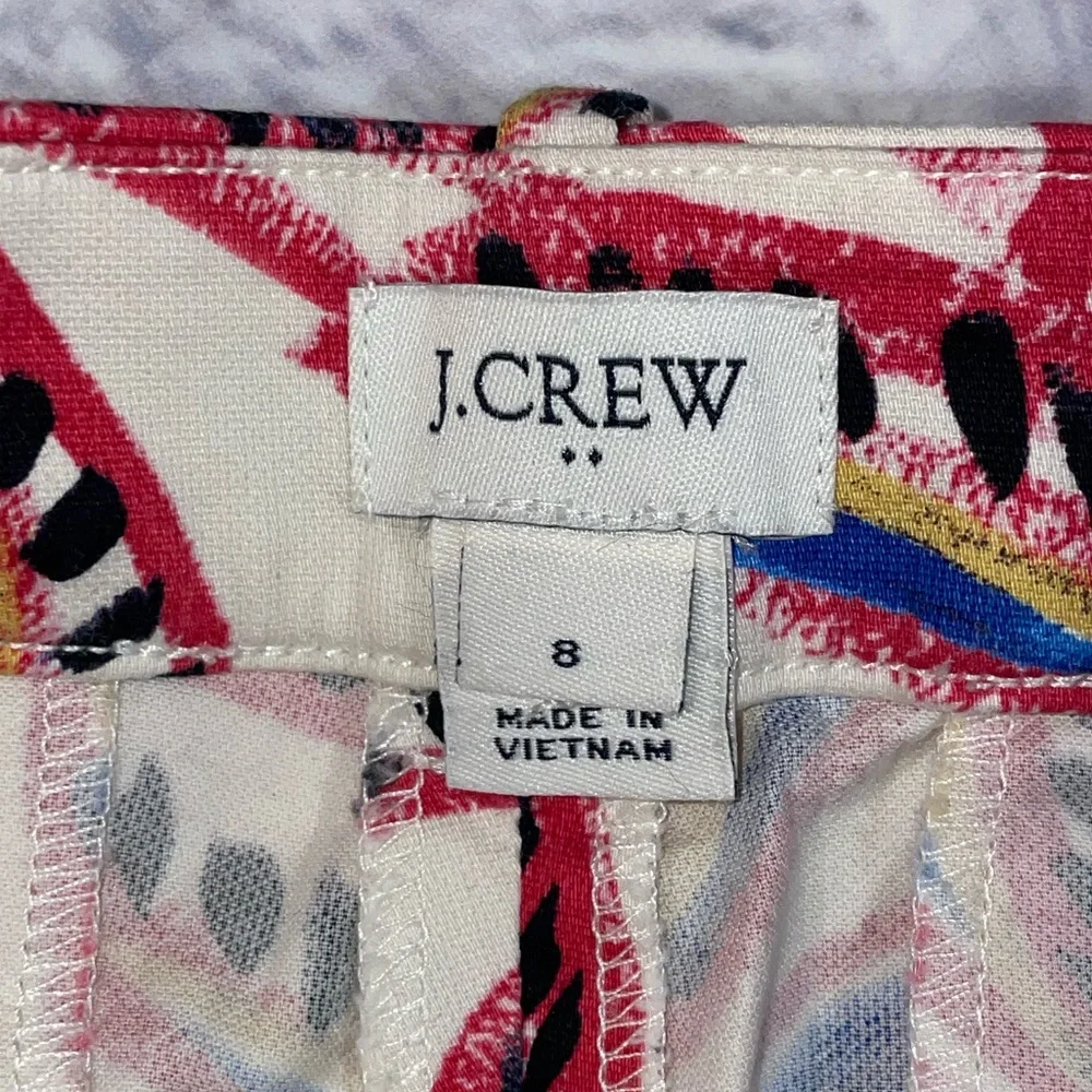 J. Crew Women's Patterned Skimmer Pant. Size 8